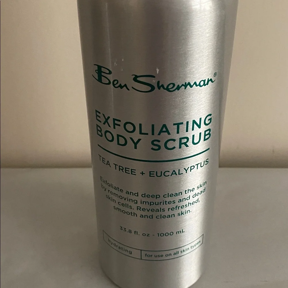 Ben Sherman Exfoliating Body Scrub wash tea tree eucalyptus large 33.8oz pump
